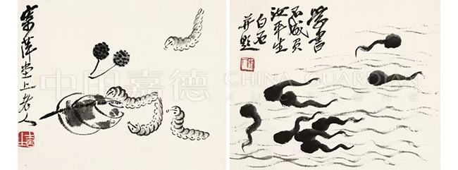 中國(guó)嘉德2019春拍精品導(dǎo)覽 | 寶姬存玩——齊白石致胡寶珠墨筆花鳥冊(cè)