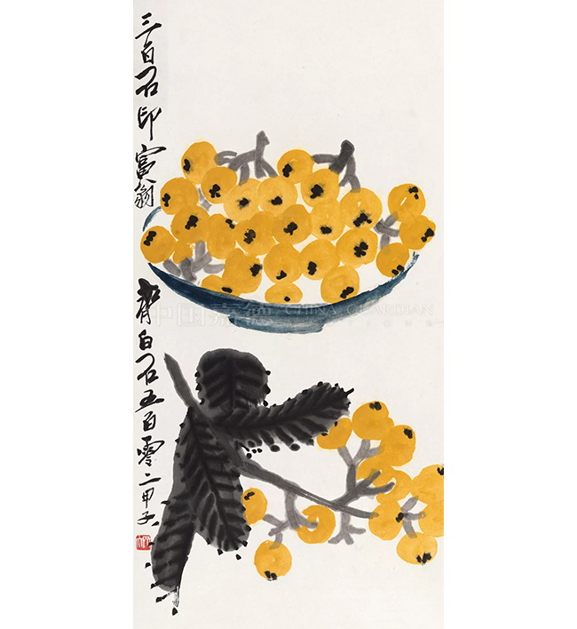 中國(guó)嘉德2019秋拍 | 畫壇獨(dú)步 歲歲平安——齊白石《花果四屏》